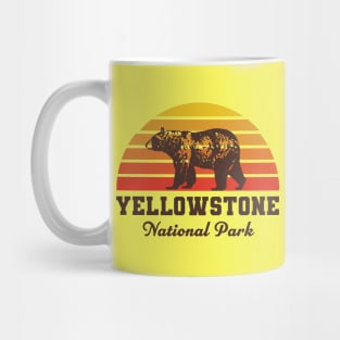 Yellowstone National Park Bear Sunset Yellow Mug